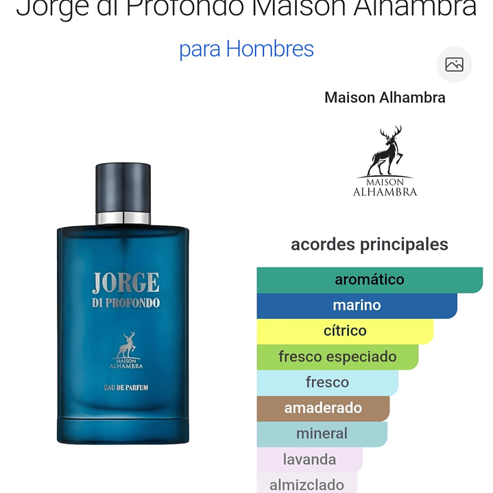 Jorge di Profumo Deep Blue EDP 100ML Hombre 3