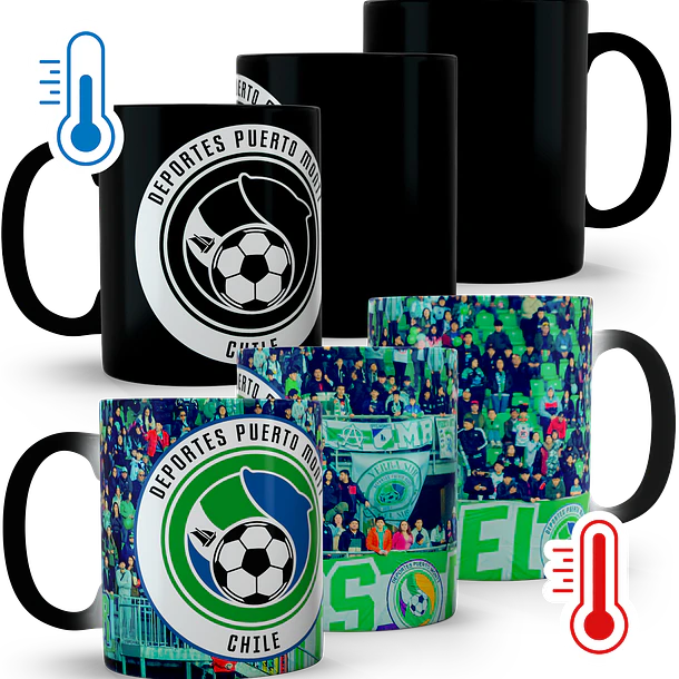 Tazón Mágico Futbol Chileno Deportes Puerto Montt, 320ml 1