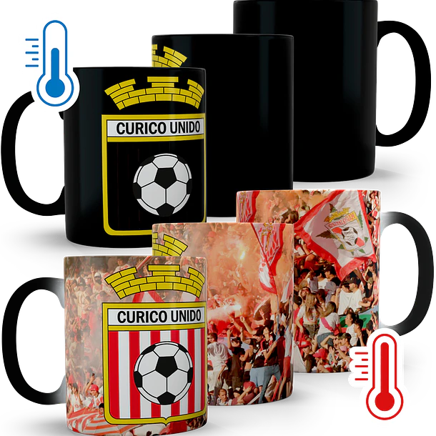 Tazón Mágico Futbol Chileno Curico Unido, 320ml 1