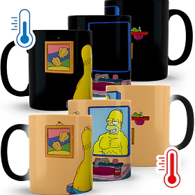 Tazón Mágico Los Simpson Homero en el Espejo, 320ml