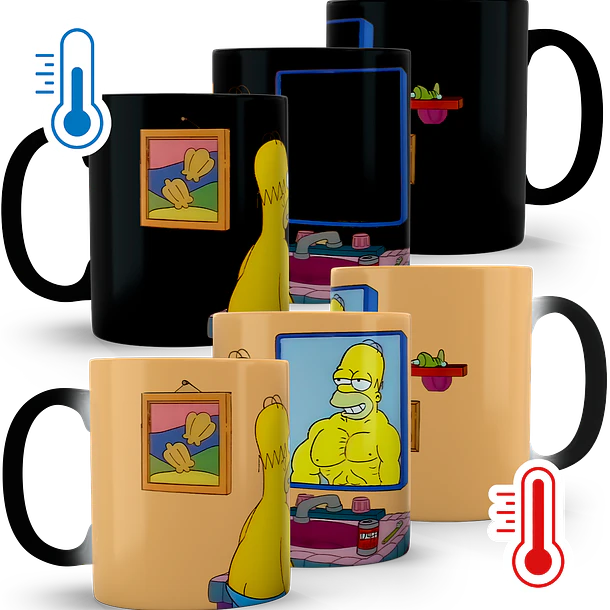 Tazón Mágico Los Simpson Homero en el Espejo, 320ml 1