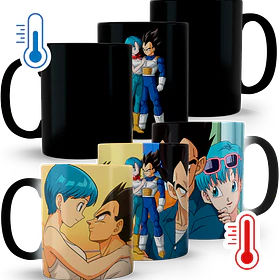 Tazón Mágico Dragon Ball Vegeta y Bulma, 320ml