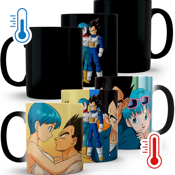 Tazón Mágico Dragon Ball Vegeta y Bulma, 320ml 1