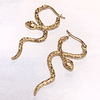 Aros serpiente bañados en oro 42mm BE00217 
