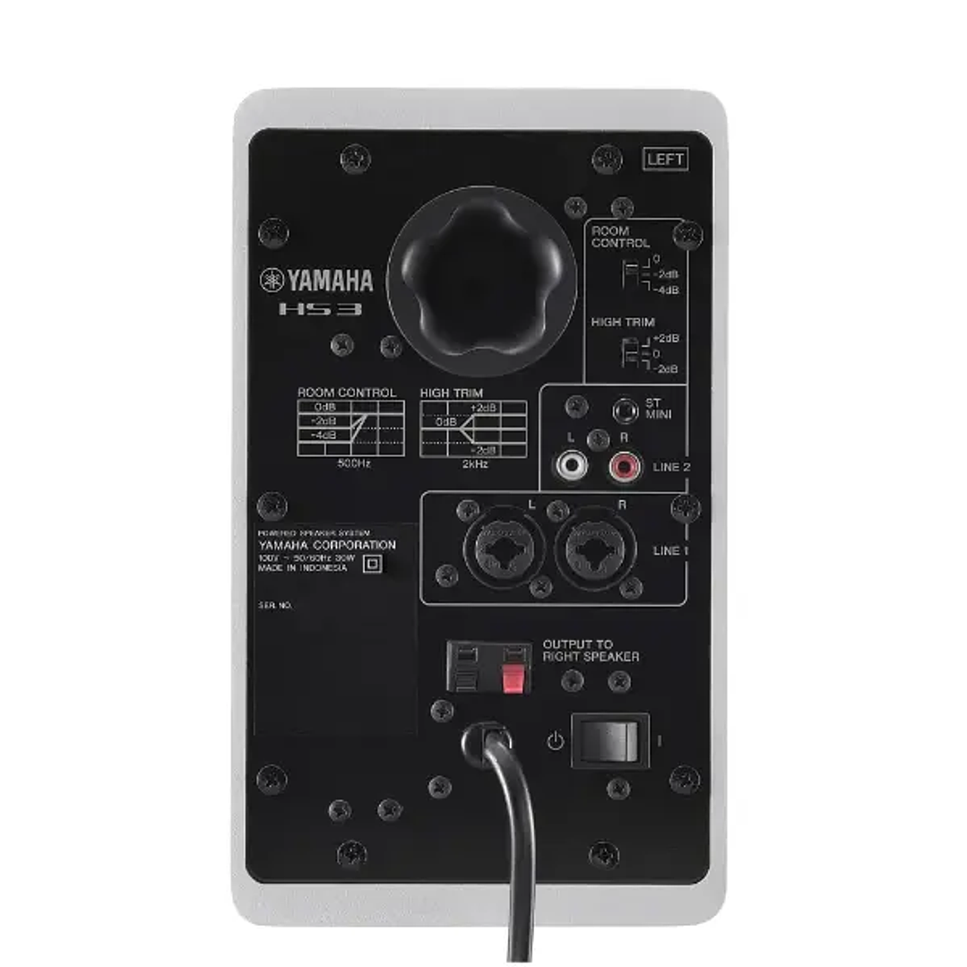Yamaha HS3 White Par Monitor De Estudio Activo 3,5