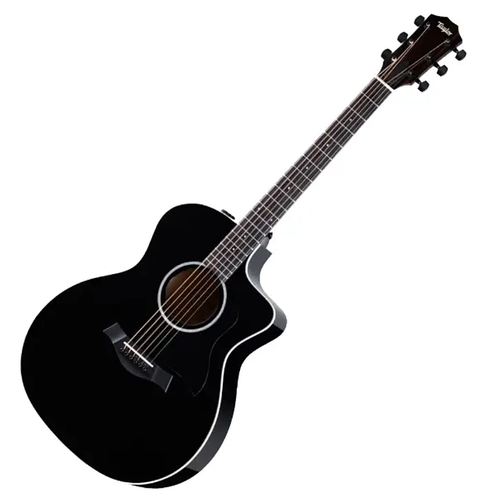 Taylor 214CE-BLK-PLUS Guitarra electroacústica Grand Auditorium con corte Negra 1