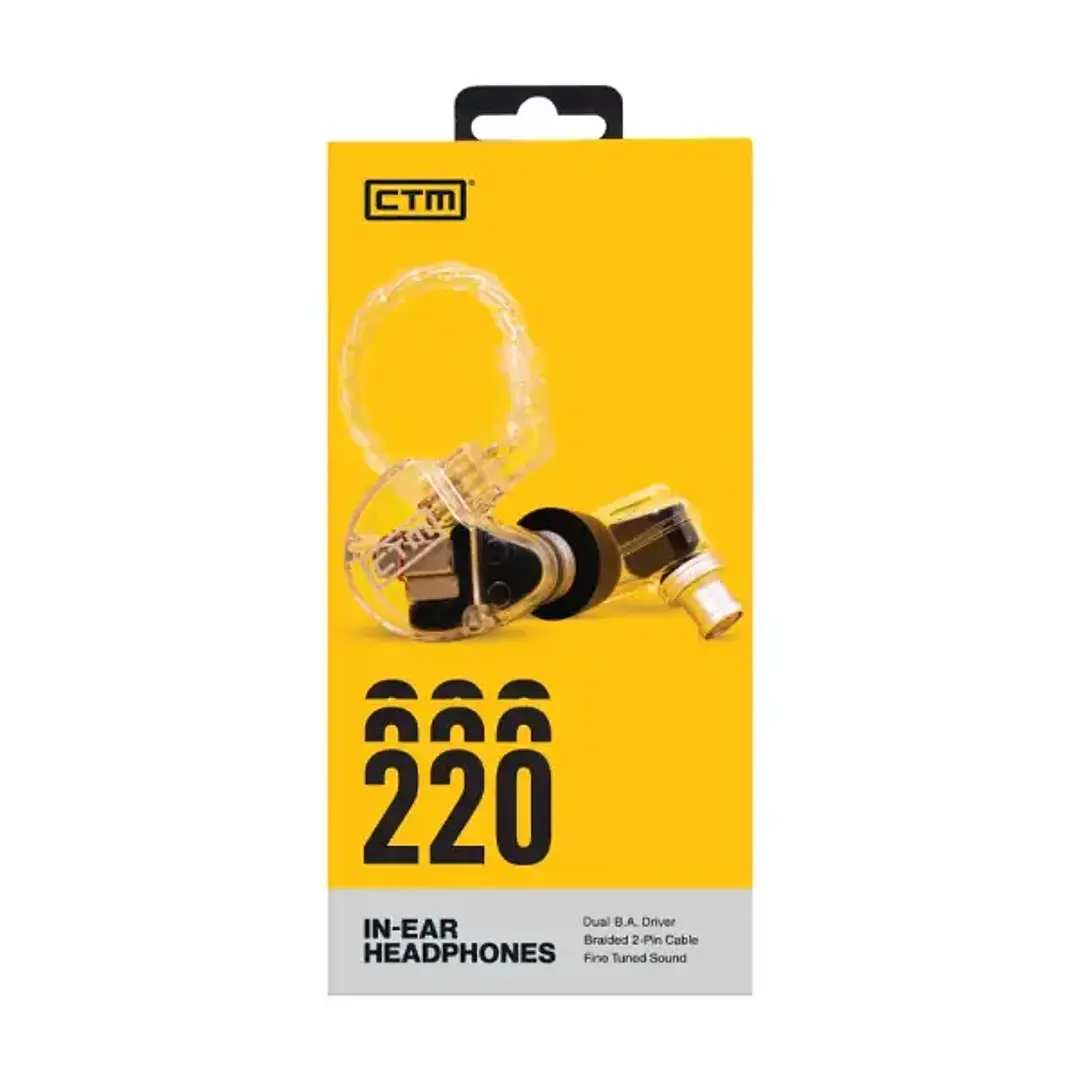 Clear Tune Monitors CE220CL Audífonos con cable de doble controlador Pro Isolating Transparentes 2