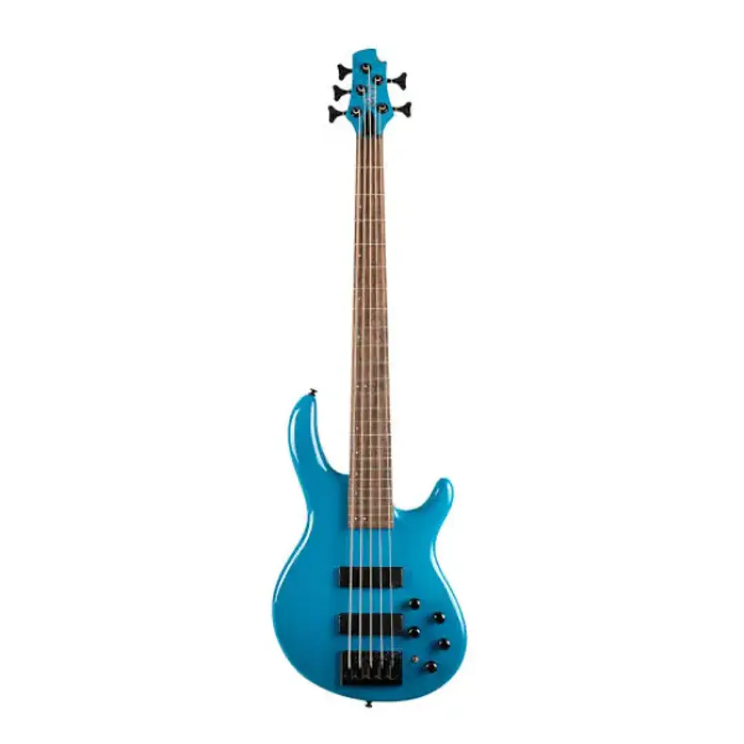 Cort C5Deluxe-CBL Bajo eléctrico de 5 cuerdas Color Azul  1