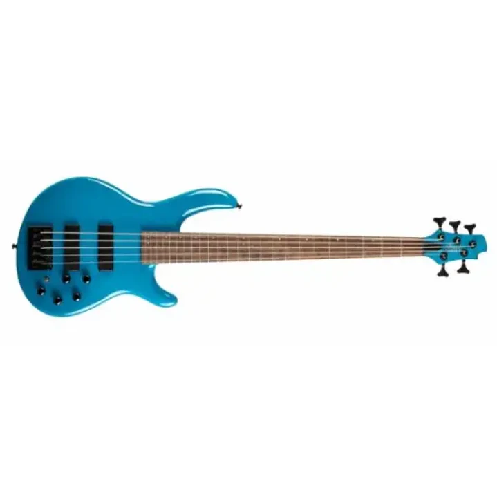 Cort C5Deluxe-CBL Bajo eléctrico de 5 cuerdas Color Azul  3