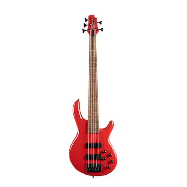 Cort C5Deluxe-CRD Bajo eléctrico de 5 cuerdas Color Rojo 1