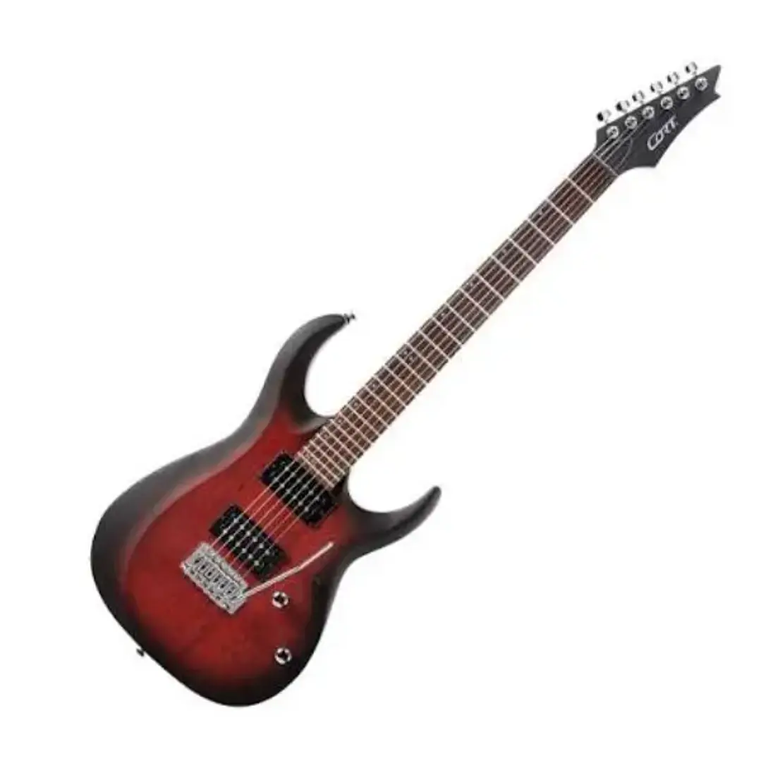 Cort X100-OPBB Guitarra Eléctrica Open Pore Black Cherry Burst 3