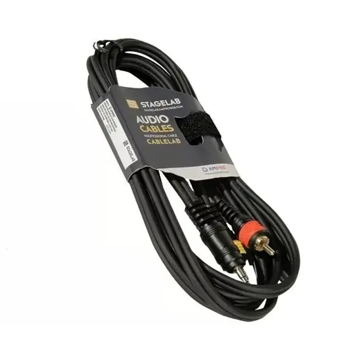 STAGELAB CABLE MINI PLUG A 2 RCA 2 METROS  1