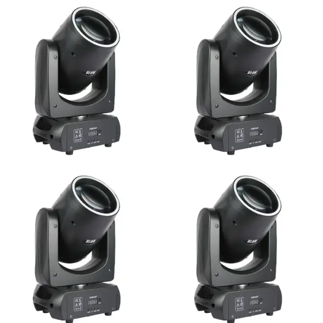 VLTG Kit 4 Cabezas Moviles Beam 180W + Case 1