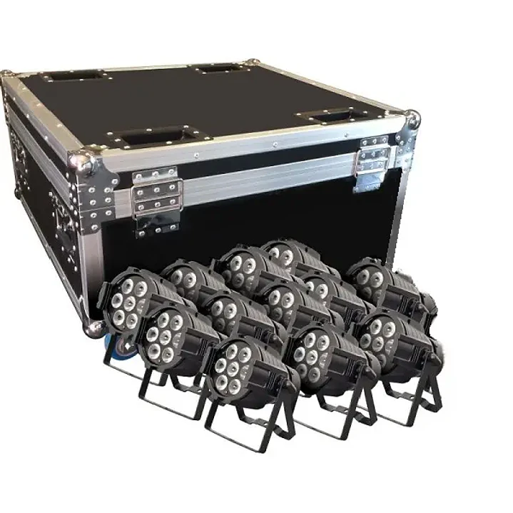 VLTG Kit 12 Focos Led 7X10W RGBW + Case 1