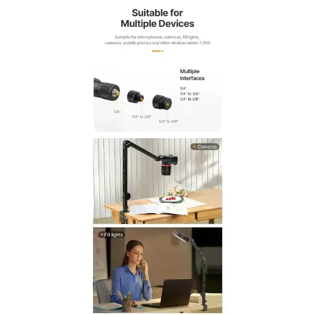 Vijim LS25 Brazo Multifuncional Para Cámaras o Accesorios 6