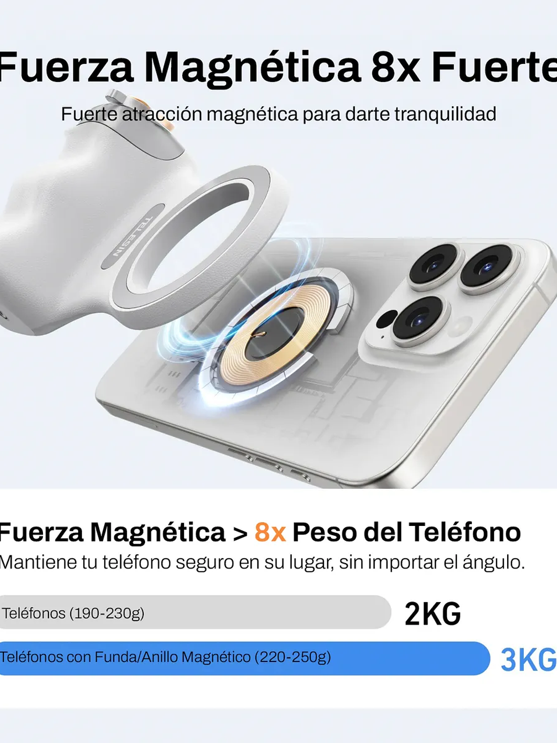Grip Magnético Magsafe Para Smartphone Con Disparador Remoto 4