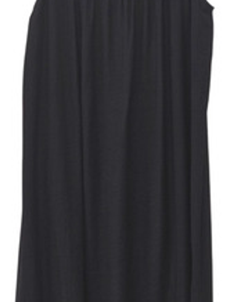 Vestidos Midi Lino Negro Y Celeste 5