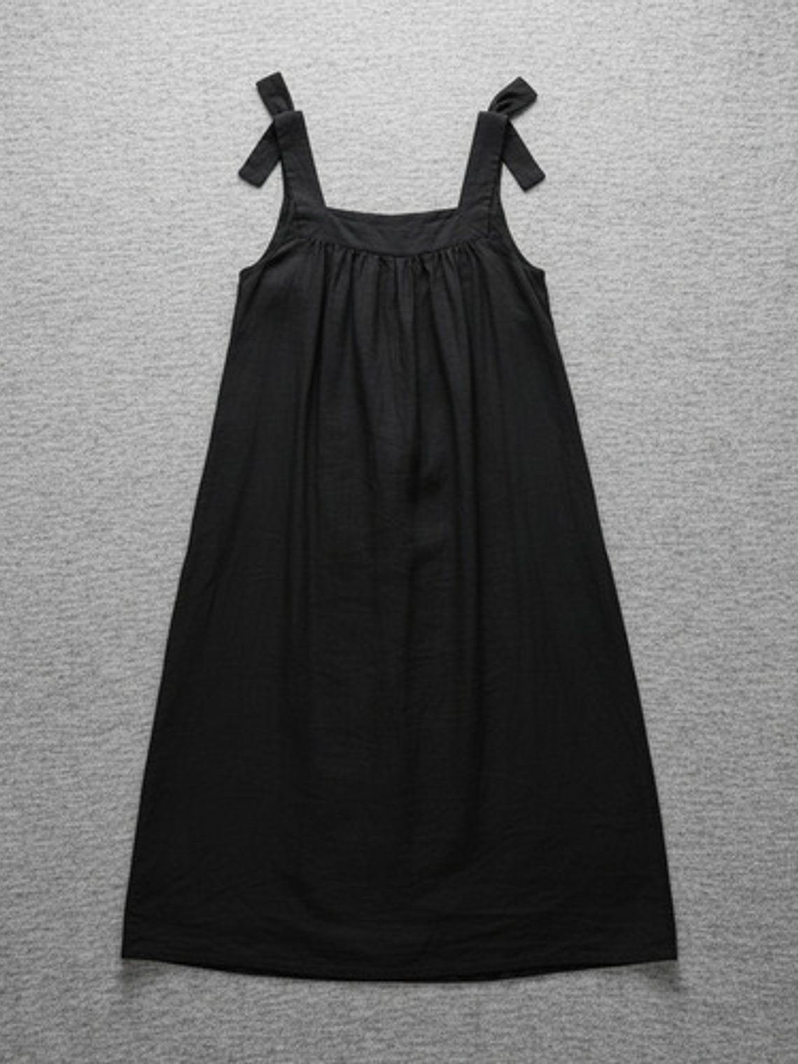 Vestidos Midi Lino Negro Y Celeste 7