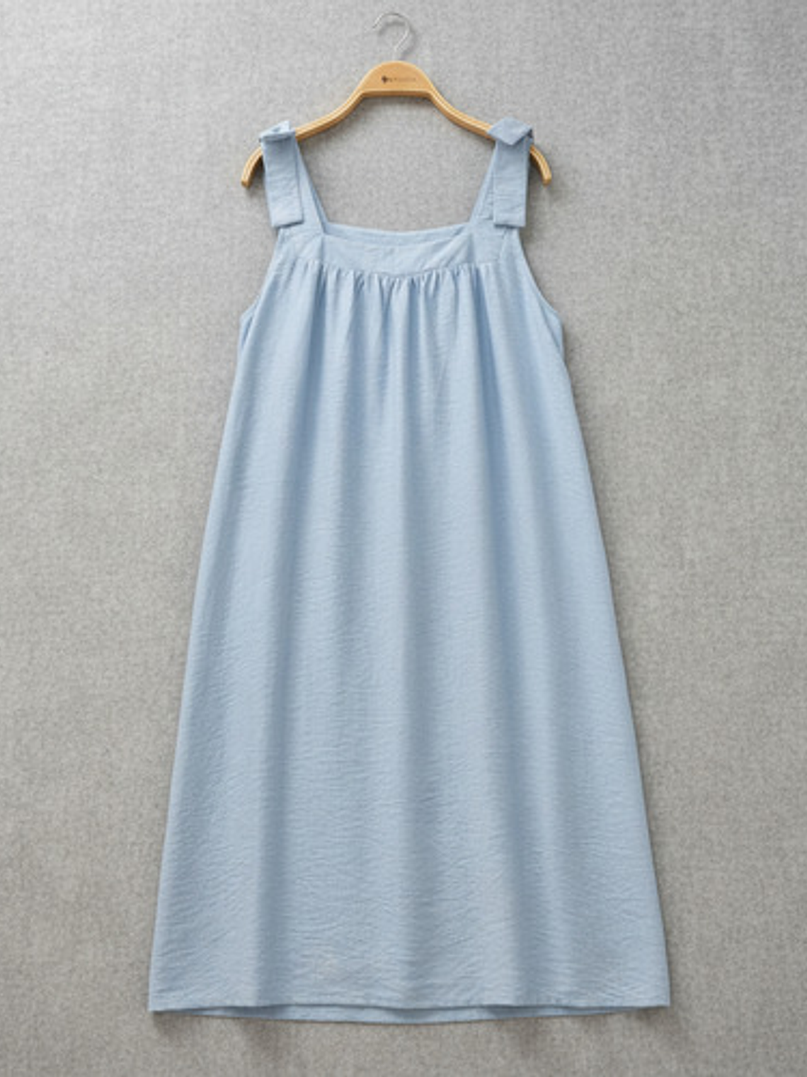 Vestidos Midi Lino Negro Y Celeste 11