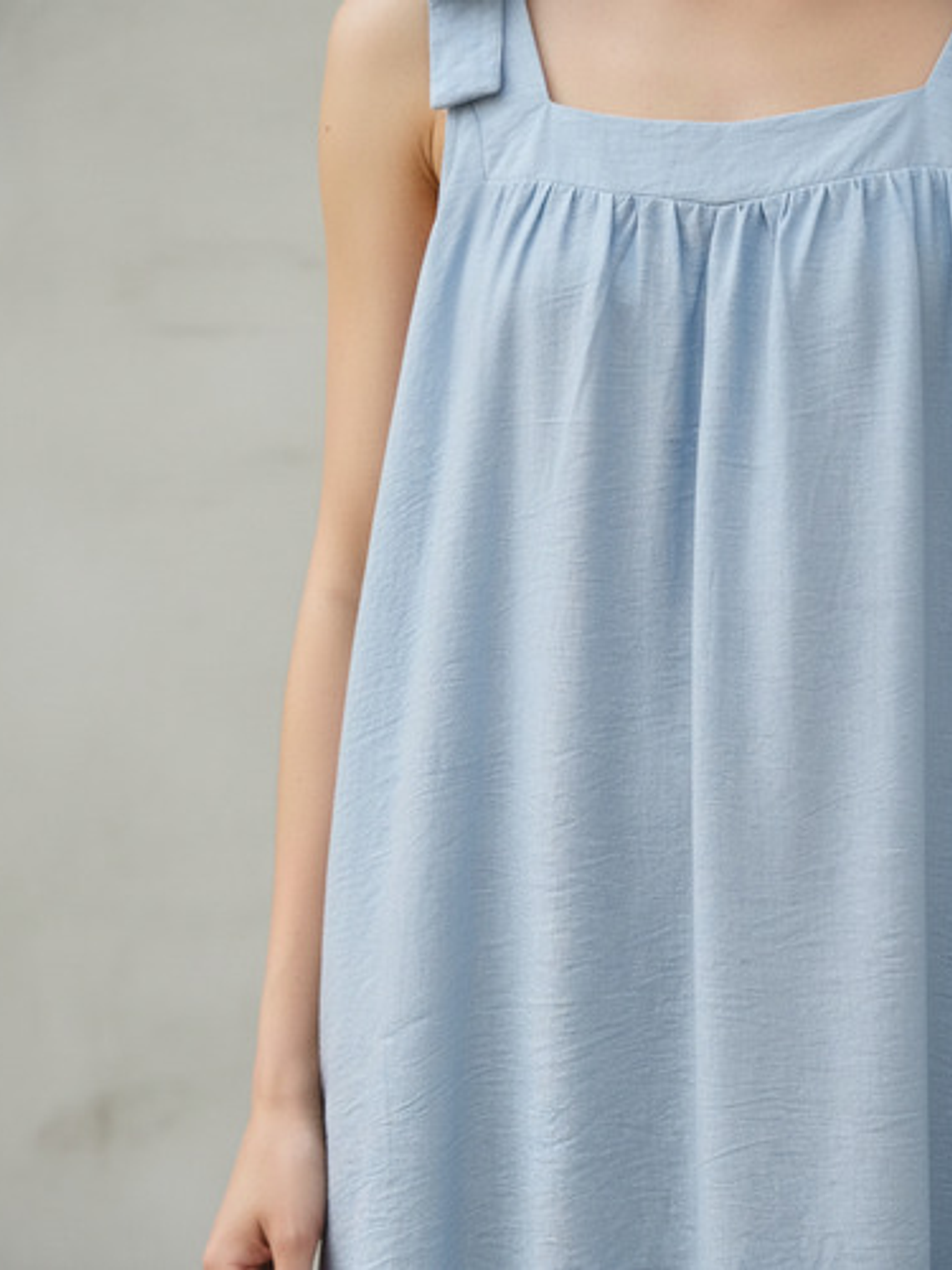 Vestidos Midi Lino Negro Y Celeste 12