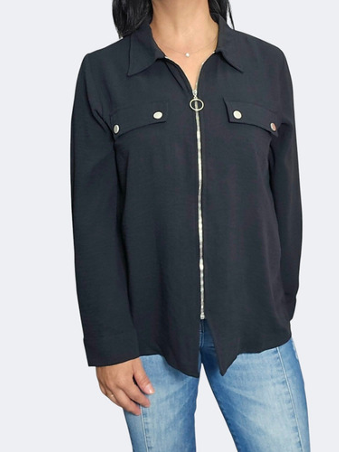 Camisa Cargo Cierre Argolla ,bolsillos Botón  Llega Hoy  3