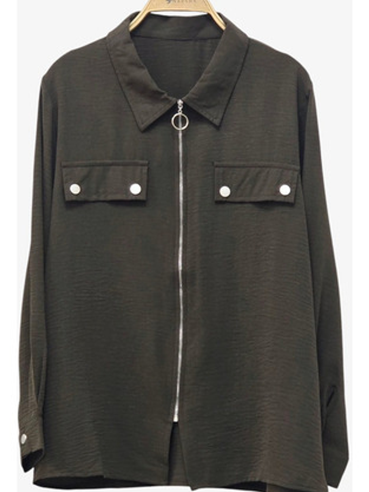 Camisa Cargo Cierre Argolla ,bolsillos Botón  Llega Hoy  5