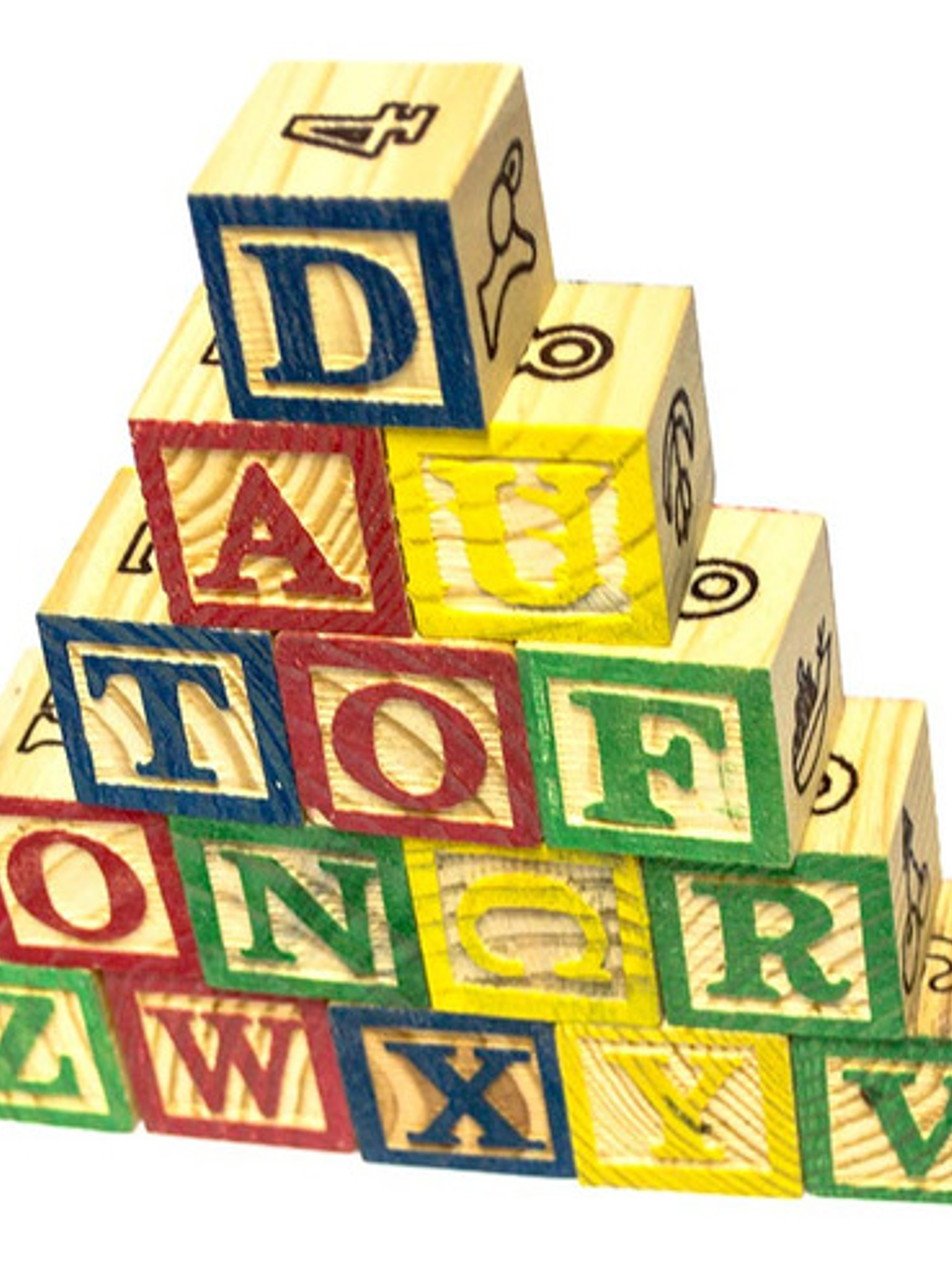 Cubo De Madera 15 Piezas Juguete Didactico Letras Y Numero 1