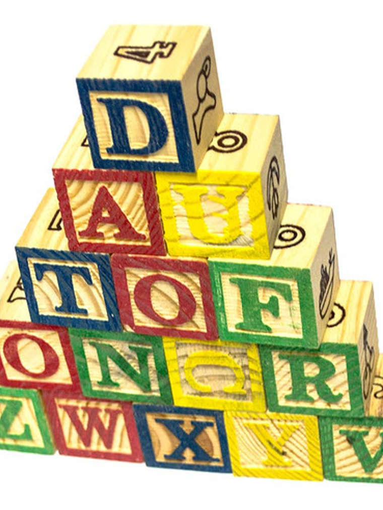 Cubo De Madera 15 Piezas Juguete Didactico Letras Y Numero 1