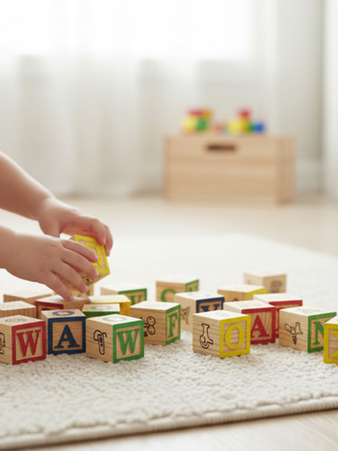 Cubo De Madera 15 Piezas Juguete Didactico Letras Y Numero 5