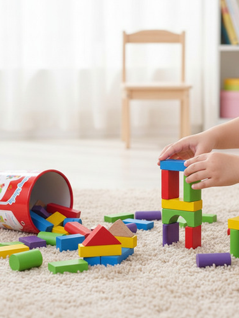 Bloques De Madera Construcción Montessori 40 Piezas 4