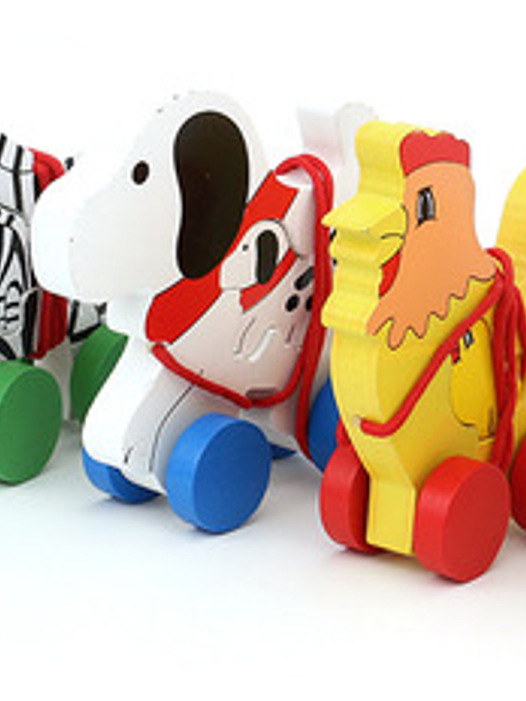 Juguete de Arrastre de Madera para Estimulación Temprana  3