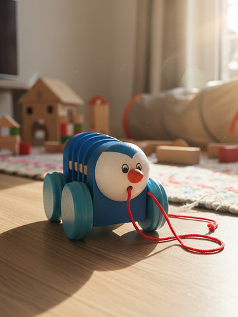 Juguete De Arrastre De Madera Diseñados Para La Estimulación 2