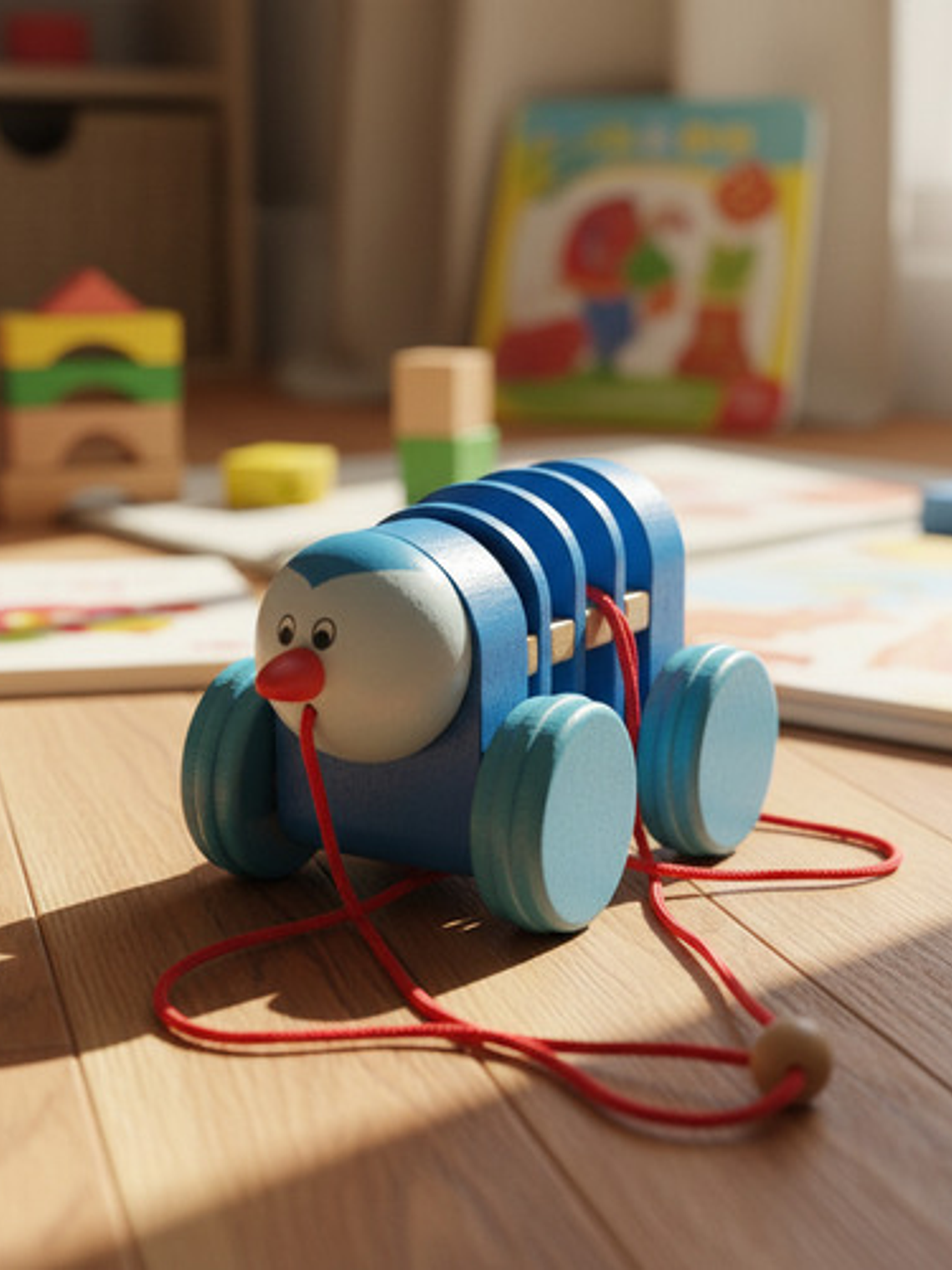 Juguete De Arrastre De Madera Diseñados Para La Estimulación 6