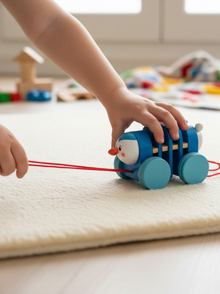 Juguete De Arrastre De Madera Diseñados Para La Estimulación 8