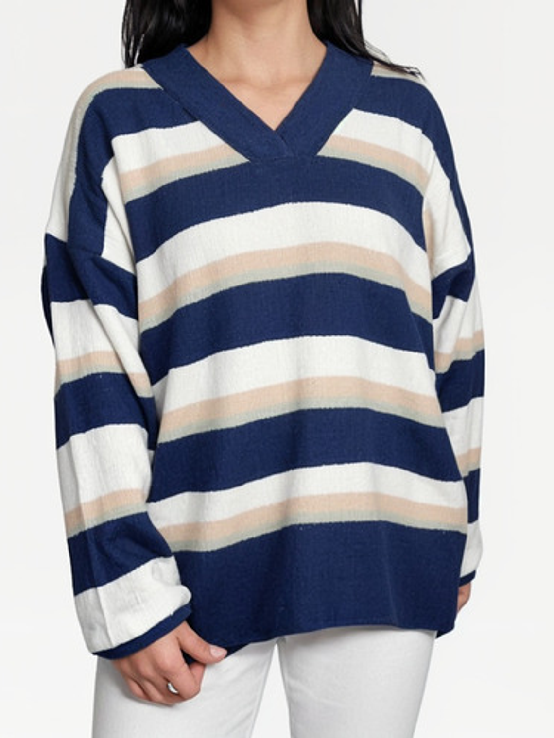 Sweater Mujer Lana/cachemira Escote V 3