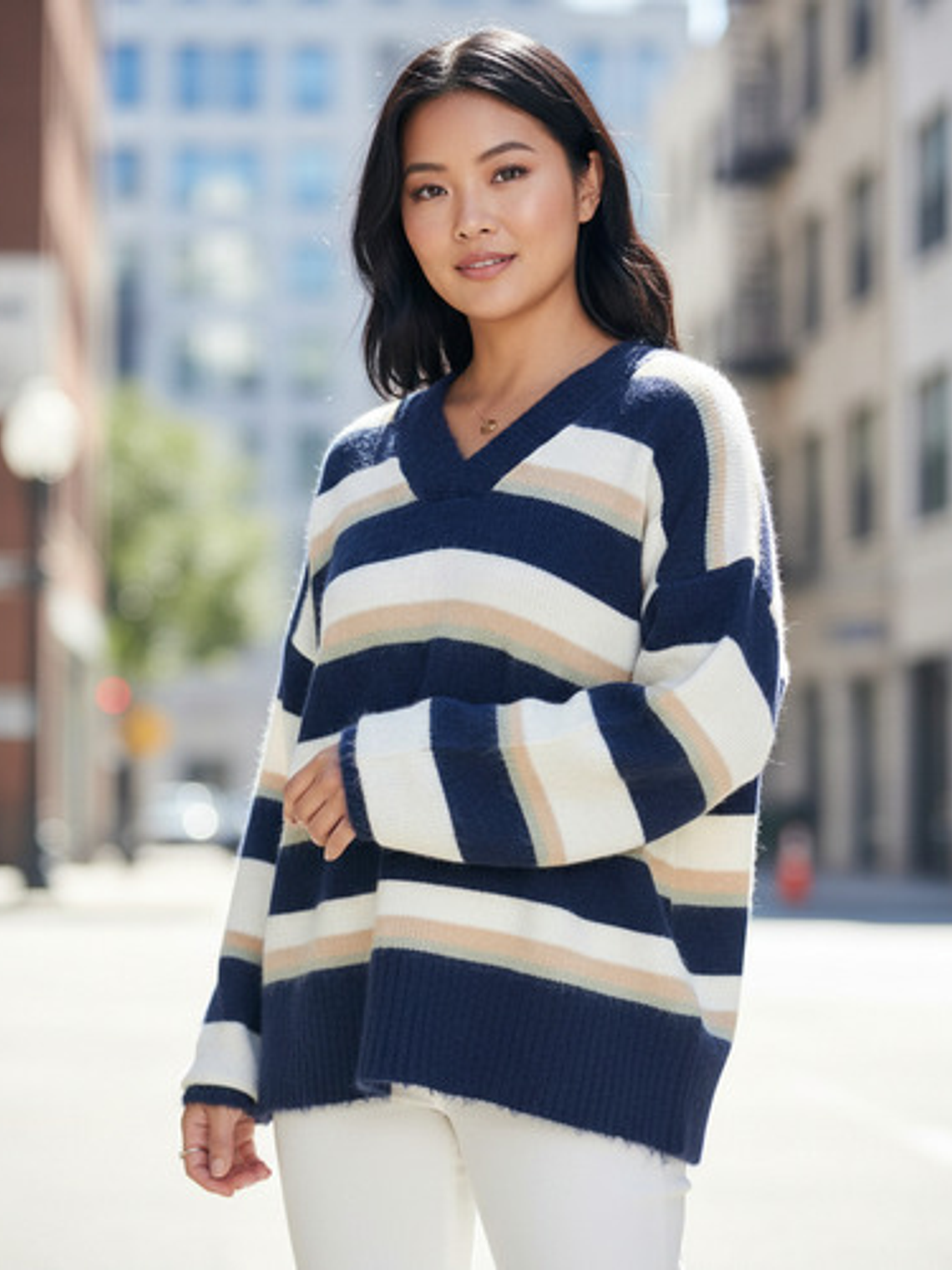 Sweater Mujer Lana/cachemira Escote V 7