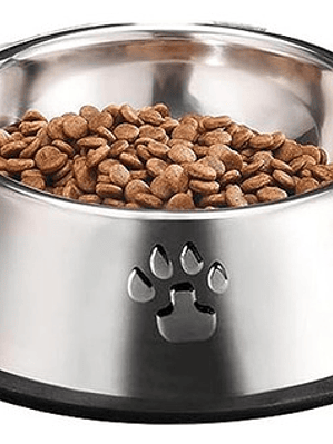 Comedero Meru Portátil Acero Inoxidable Antideslizante 12cm Metalico