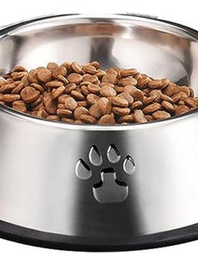 Comedero Meru Portátil Acero Inoxidable Antideslizante 12cm Metalico 1