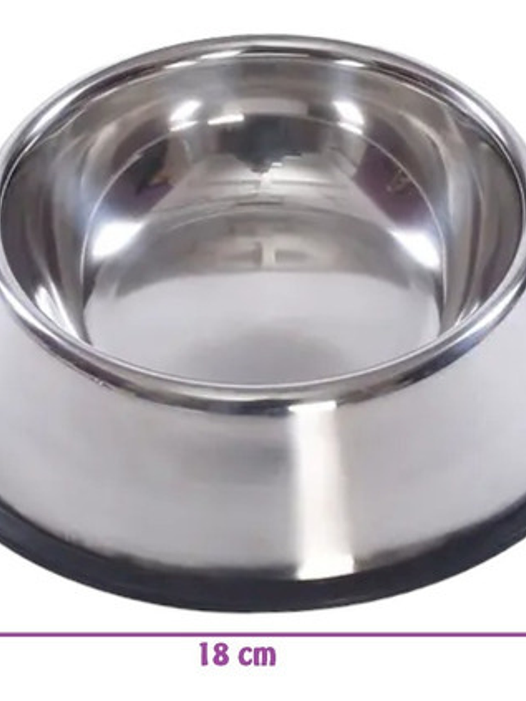 Comedero Meru Portátil Acero Inoxidable Antideslizante 12cm Metalico 2