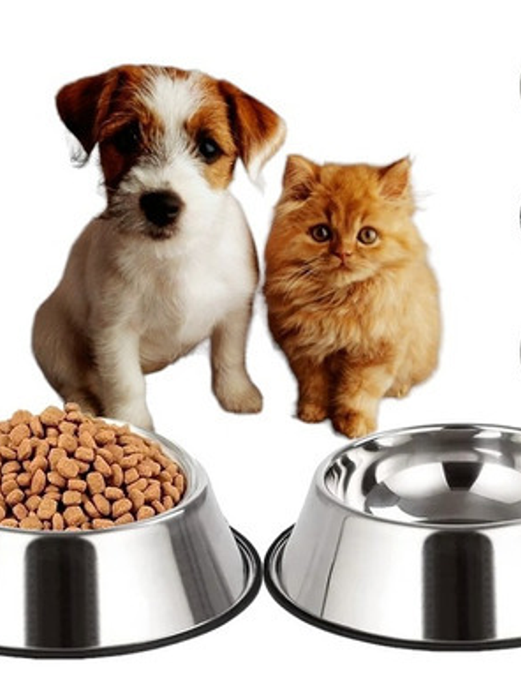 Comedero Meru Portátil Acero Inoxidable Antideslizante 12cm Metalico 4