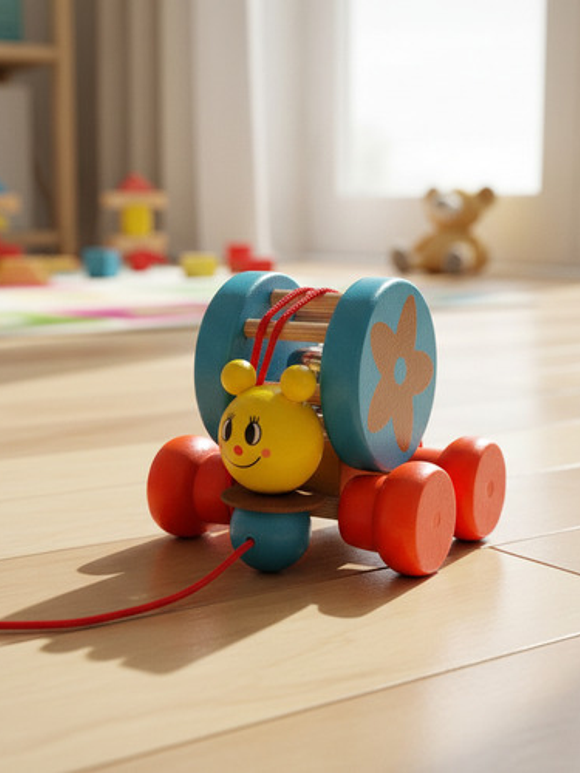 Juguete De Arrastre De Madera Diseñados Para La Estimulación 2