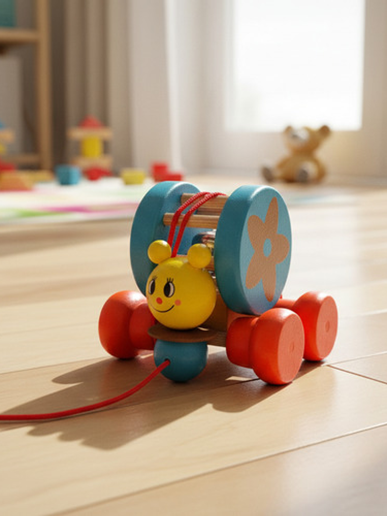 Juguete De Arrastre De Madera Diseñados Para La Estimulación 2