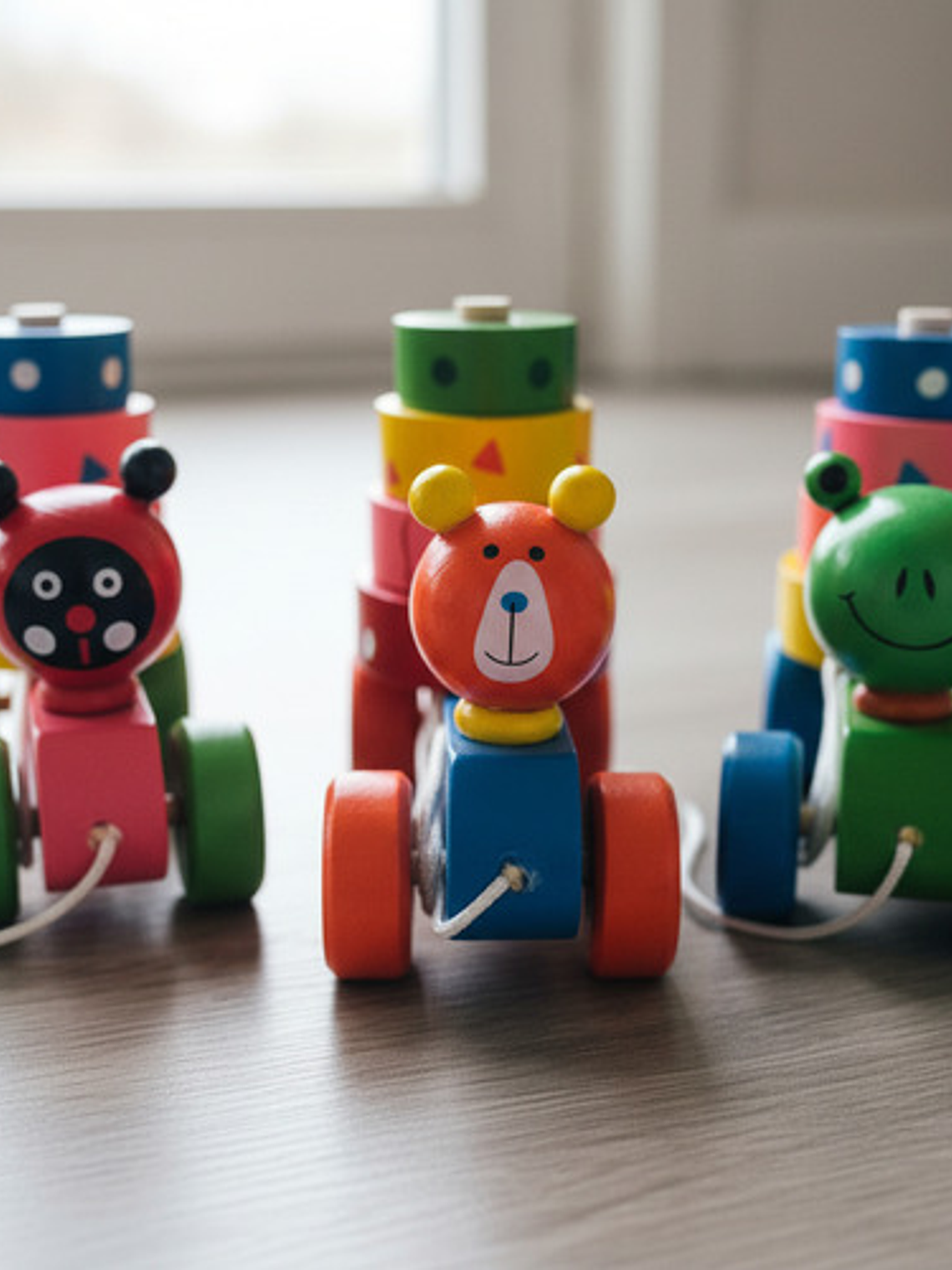 Juguete De Arrastre De Madera Diseñados Para La Estimulación 15