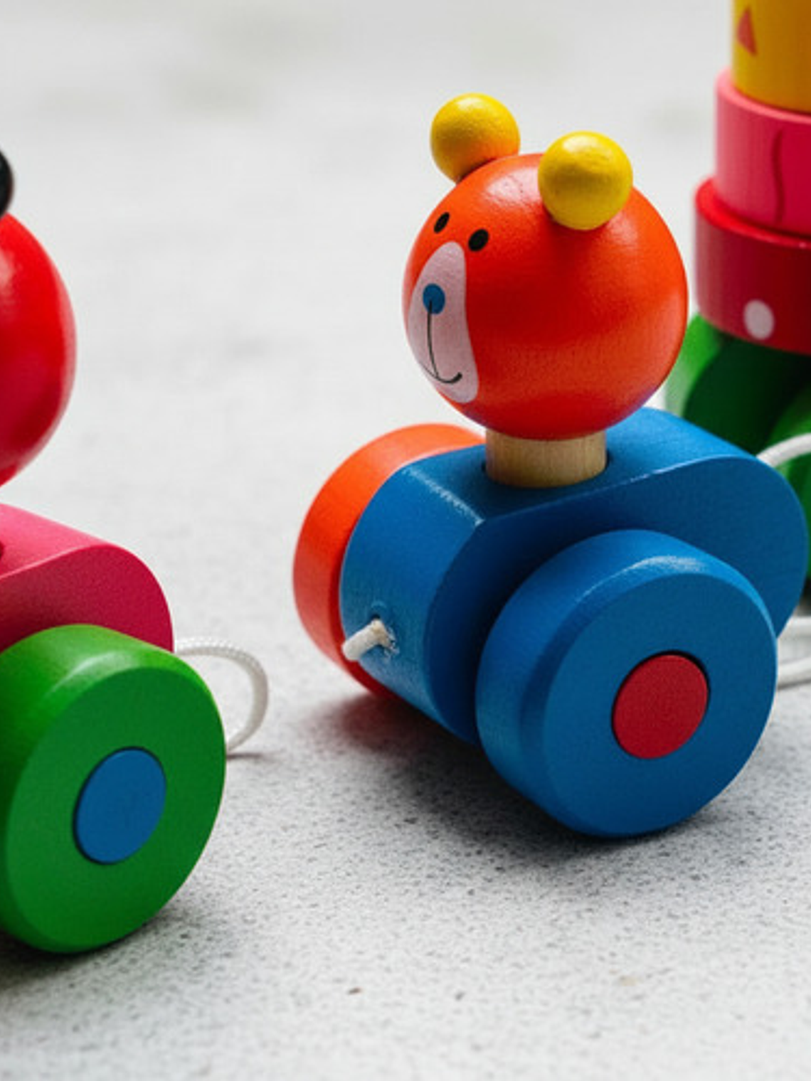 Juguete De Arrastre De Madera Diseñados Para La Estimulación 16