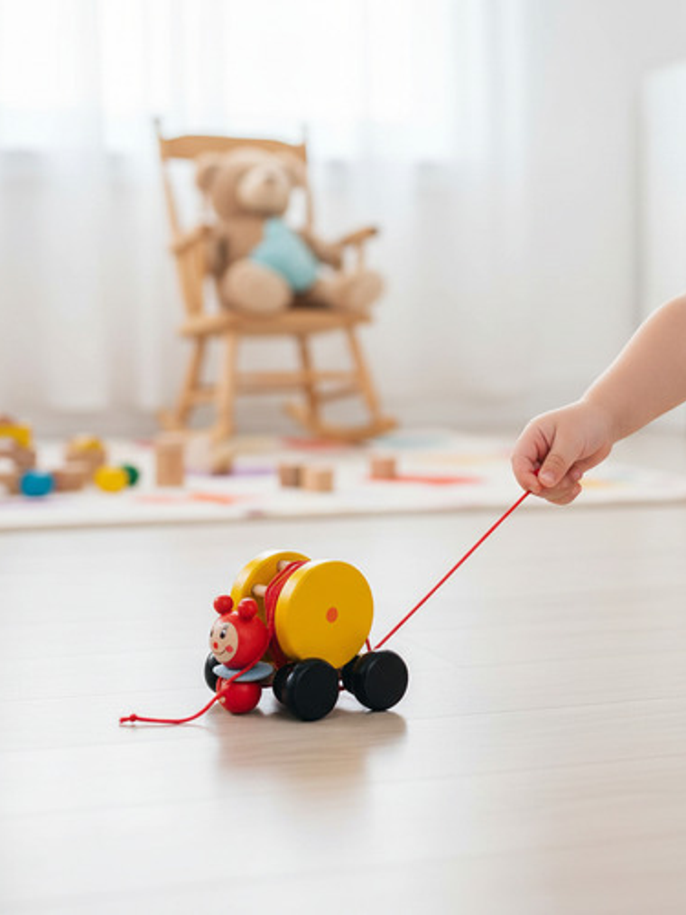 Juguete De Arrastre De Madera Diseñados Para La Estimulación 19