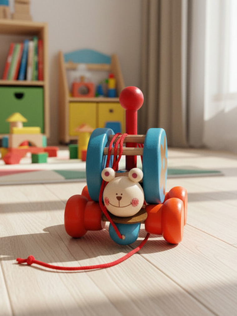 Juguete De Arrastre De Madera Diseñados Para La Estimulación 20