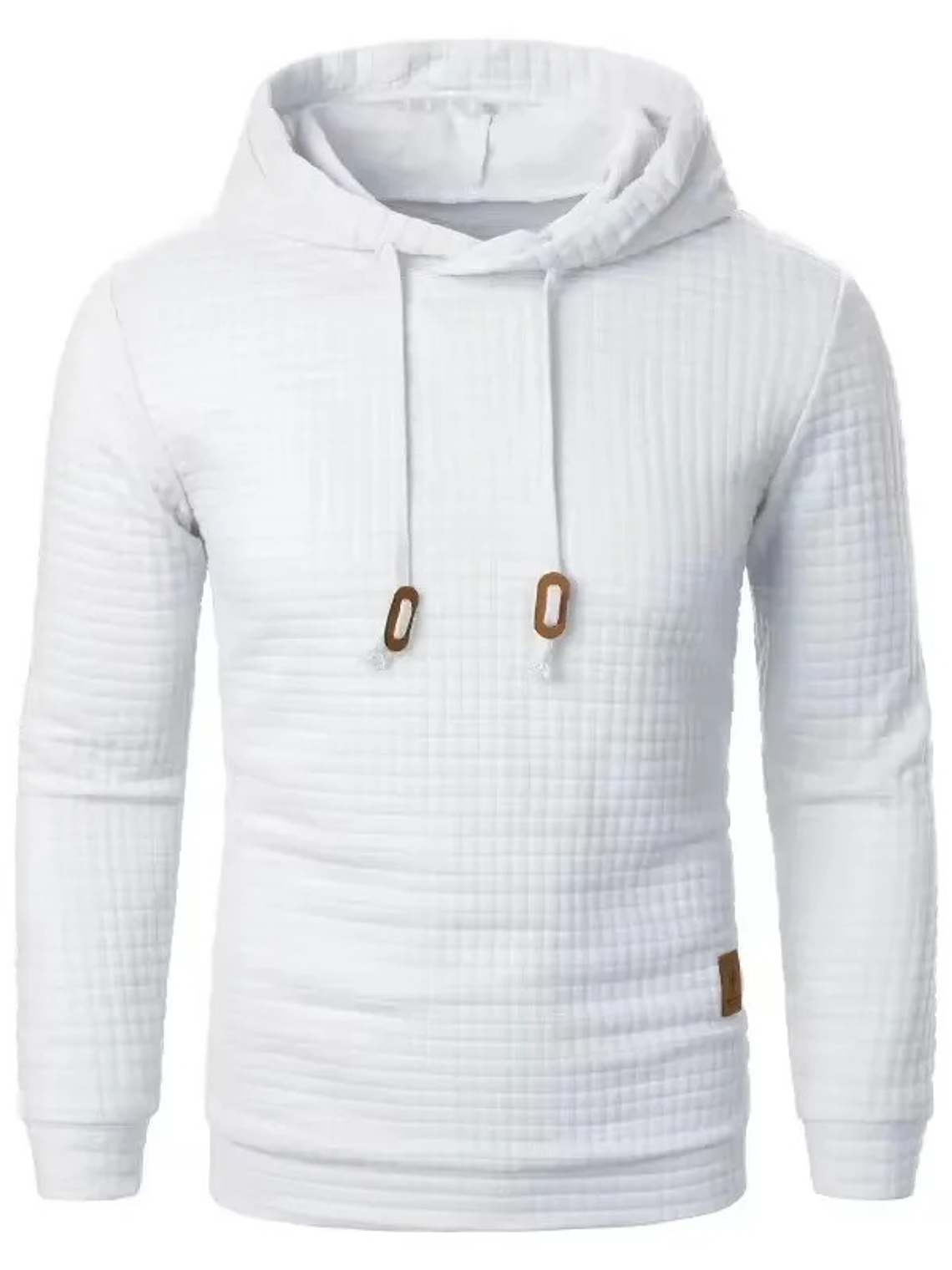 Polerón Hombre Tejido Waffle Negro Manga Larga Hoodie 2