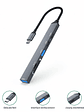 Hub USB 3.0 Aluminio 4 Puertos con Adaptador USB-C Híbrido - Miniatura 2