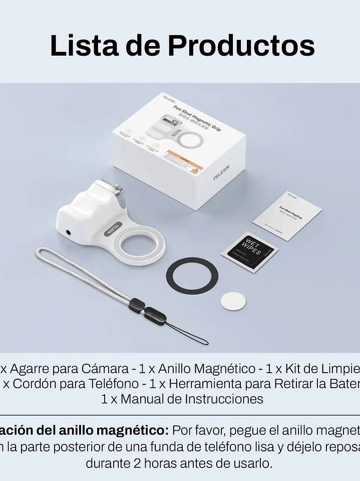 Grip Magnético TELESIN 6