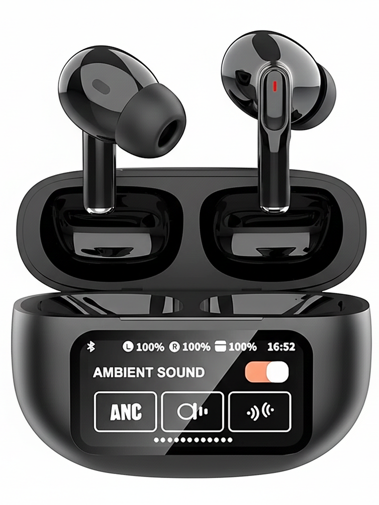 Audífonos A9 Plus Pro ANC+ENC Pantalla Táctil Bluetooth 5.4 1